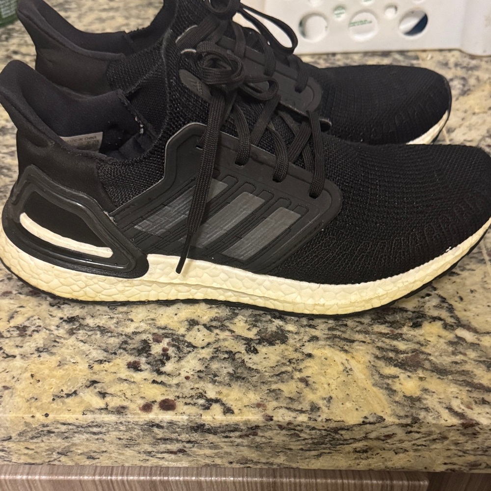 Adidas Black and White Athletic Sneakers